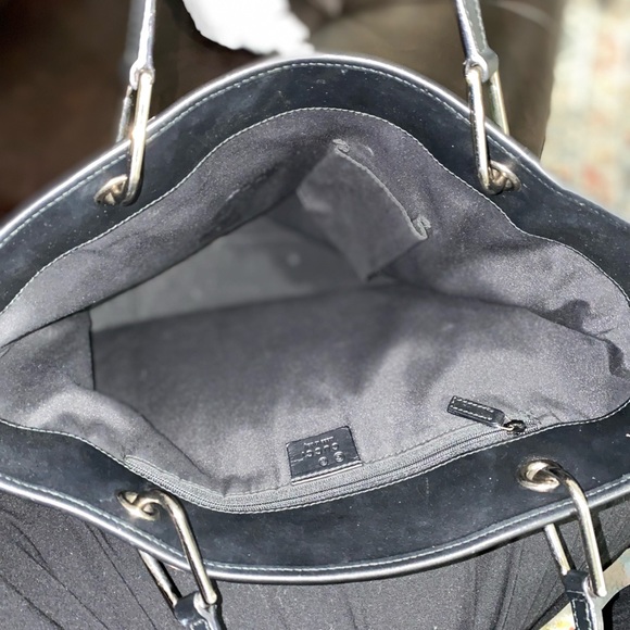 Gucci Eclipse Vintage GG Monogram Canvas / Leather Bucket Tote Bag. - Picture 15 of 17